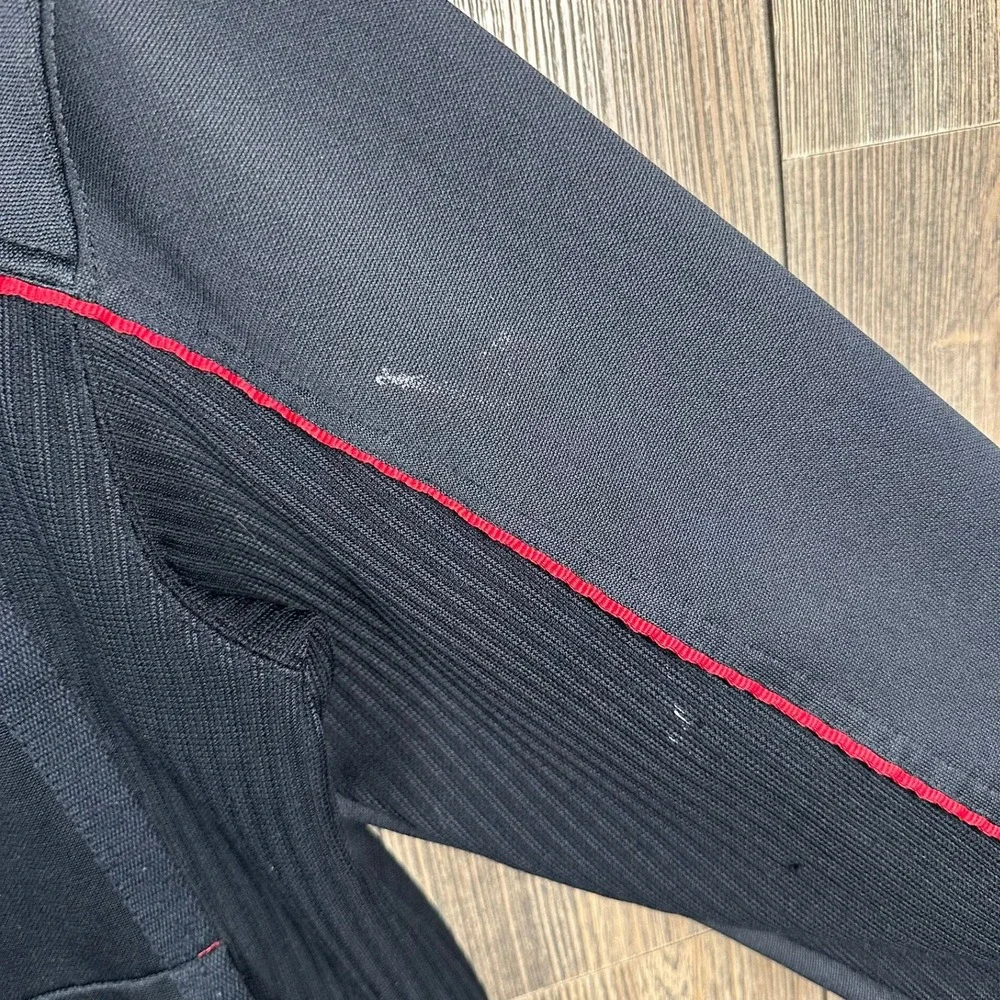 Jordan Vintage 00s Full Zip Hoodie Jacket Athletic Training Black Red Accents